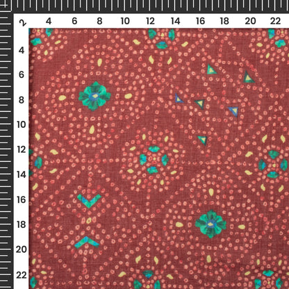 Lovely Bandhanii Digital Print Pure Cotton Mulmul Fabric