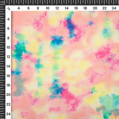 Lovely Tye And Dye Digital Print Organza Satin Fabric