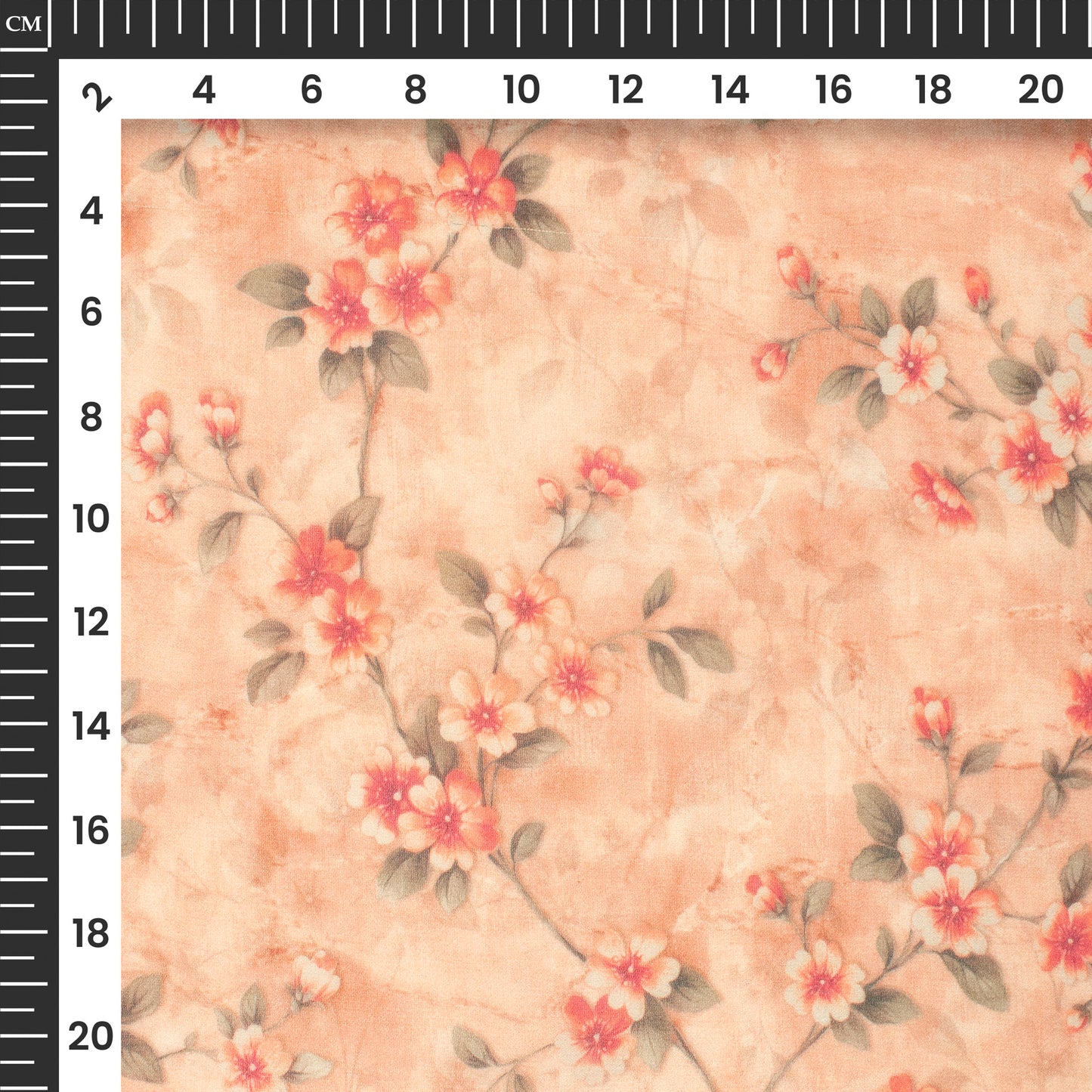 Blushing Floral Digital Print Pure Georgette Fabric