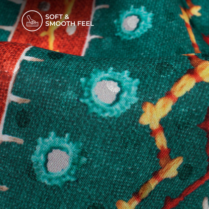 Exclusive Festive Season Gamthee Jacquard Booti Japan Satin Fabric (Width 56 Inches)