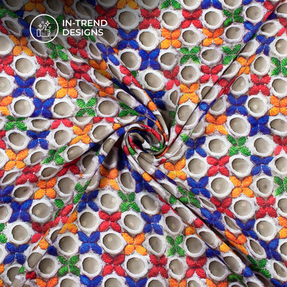 Exclusive Festive Season Gamthee Jacquard Booti Japan Satin Fabric (Width 56 Inches)