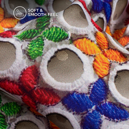 Exclusive Festive Season Gamthee Jacquard Booti Japan Satin Fabric (Width 56 Inches)