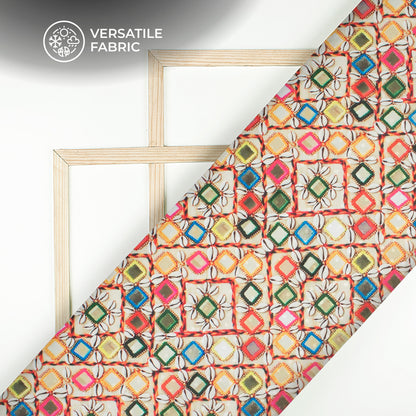 Exclusive Festive Season Gamthee Jacquard Booti Japan Satin Fabric (Width 56 Inches)