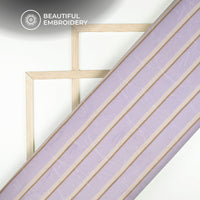 Classic Stripes Digital Print Premium Embroidery Butter Crepe Fabric