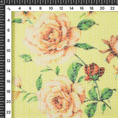 Azo Free Printed Tunisian Poly Crochet Net Fabric