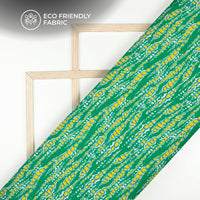 Forest Green Shiiborii Digital Print Crepe Silk Fabric
