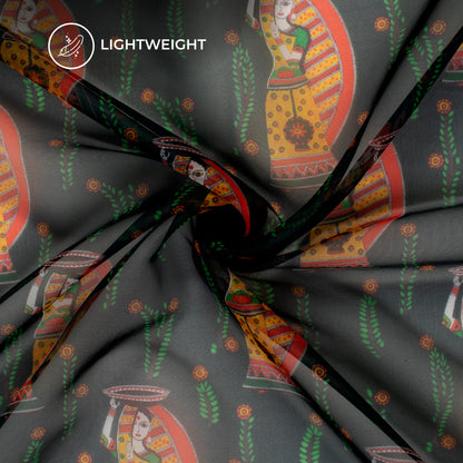 Castleton Green Madhuvanii Digital Print Matt Organza Fabric