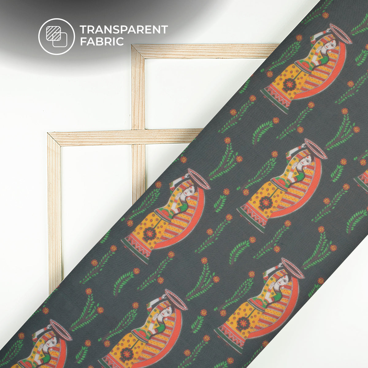 Castleton Green Madhuvanii Digital Print Matt Organza Fabric