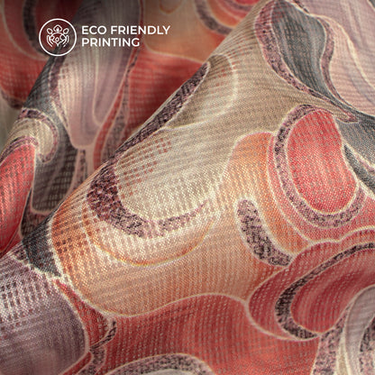 Mult-Color Geometrical Digital Print Kota Doria Fabric