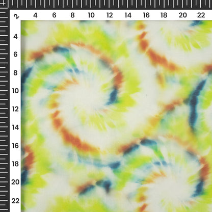 Cinnamon Brown Geometrical Digital Print Organza Satin Fabric