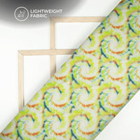 Cinnamon Brown Geometrical Digital Print Organza Satin Fabric
