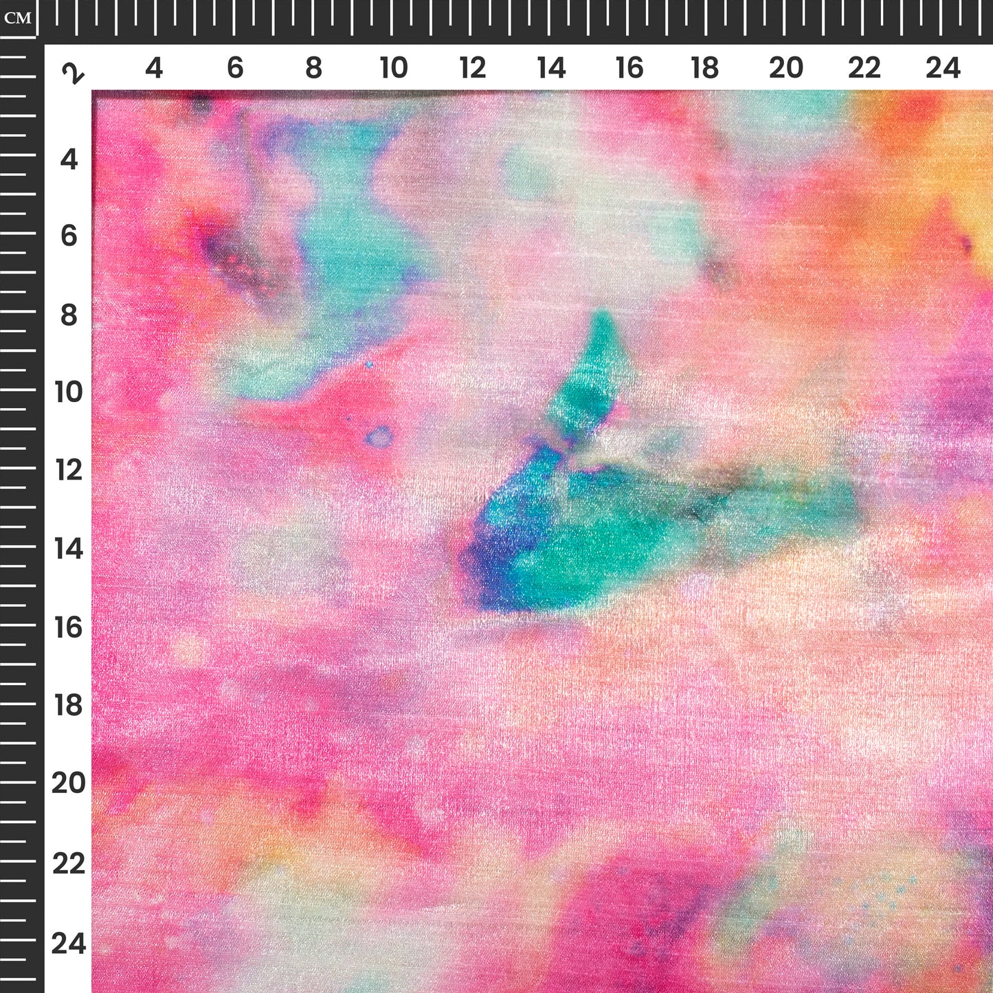 Pink Tie And Dye Pattern Digital Print Silk Satin Fabric