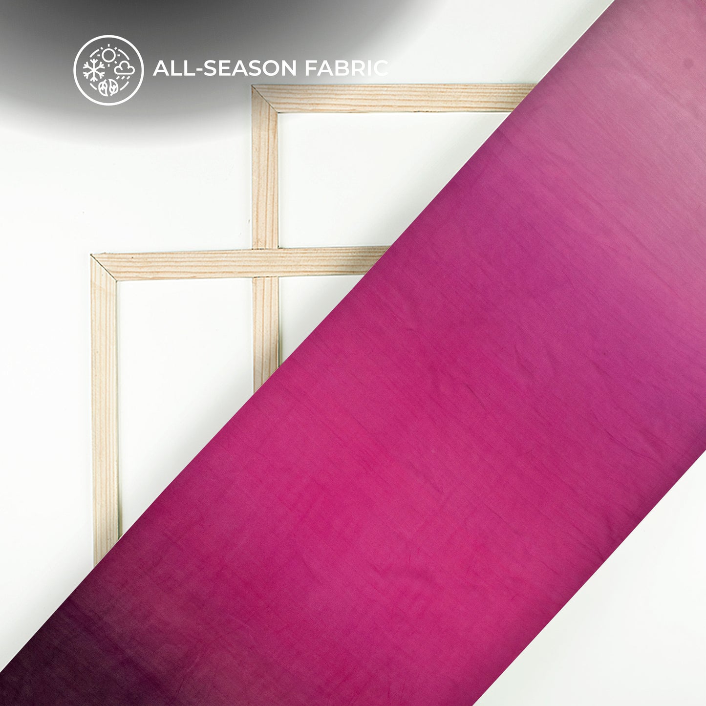 Pink Ombre Pattern Digital Print Pure Organza Fabric