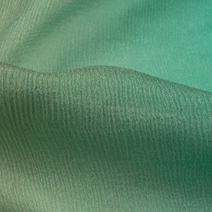 Aqua Green Ombre Digital Print Viscose Chinnon Chiffon Fabric