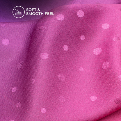 Dark Pink Ombre Digital Print Jacquard Booti Japan Satin Fabric (Width 56 Inches)
