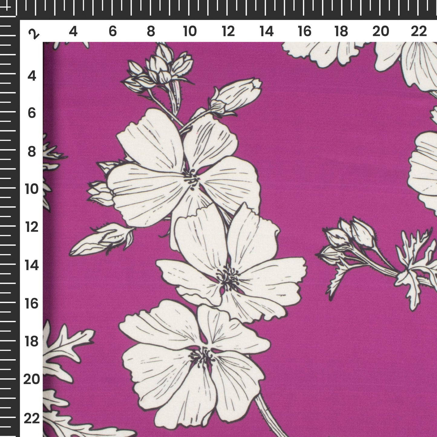 Puple Floral Digital Print Modal Satin Fabric