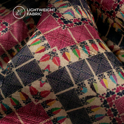 Attractive Bandhanii Digital Print Heritage Art Silk Fabric