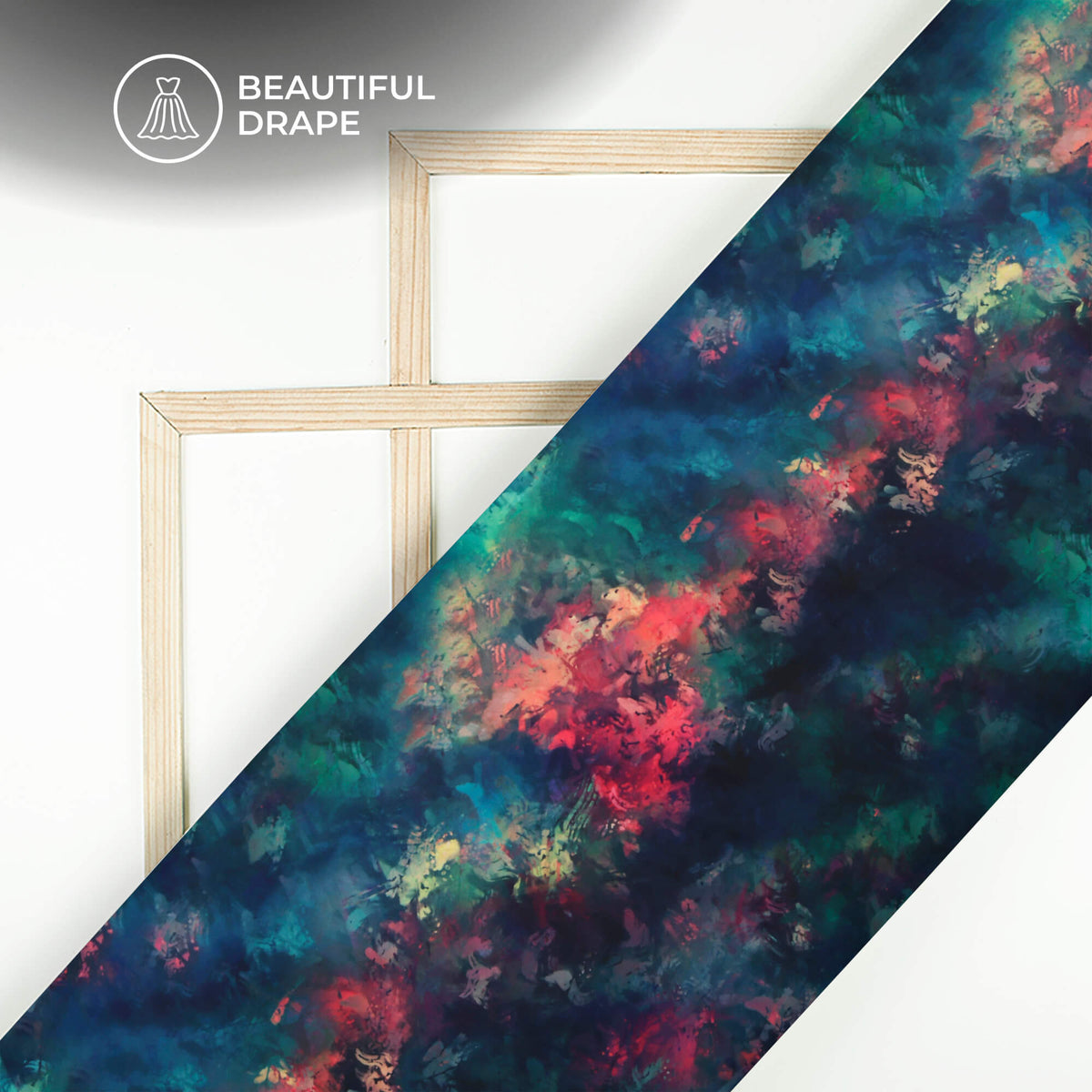 Glamorous Tye And Dye Digital Print Imported Satin Fabric