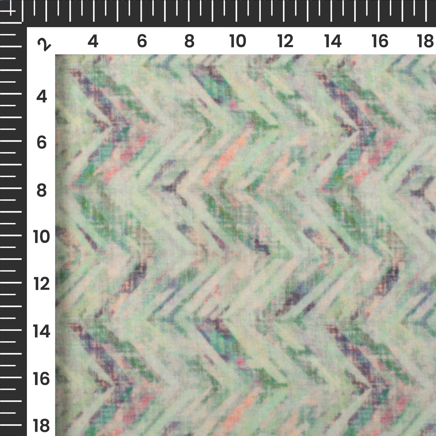 Purple Chevron Digital Print Poly Cambric Fabric