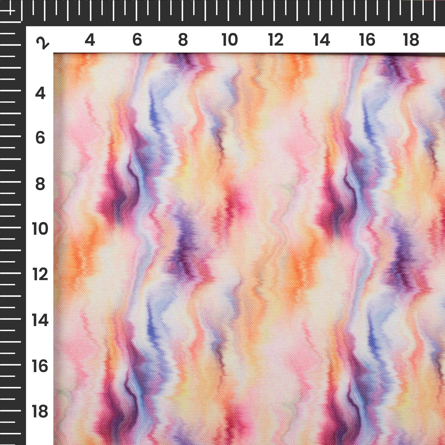 Multi Color Tie And Dye Digital Print Rayon Fabric