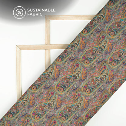Multi-Color Paisley Digital Print Pure Cotton Mulmul Fabric