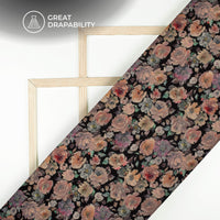 Stylish Floral Digital Print Viscose Uppada Silk Fabric