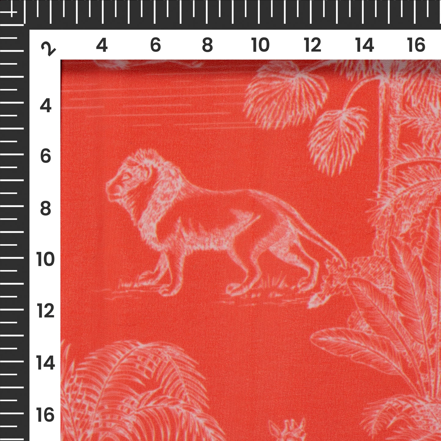 Trendy Red Floral Digital Print Georgette Fabric