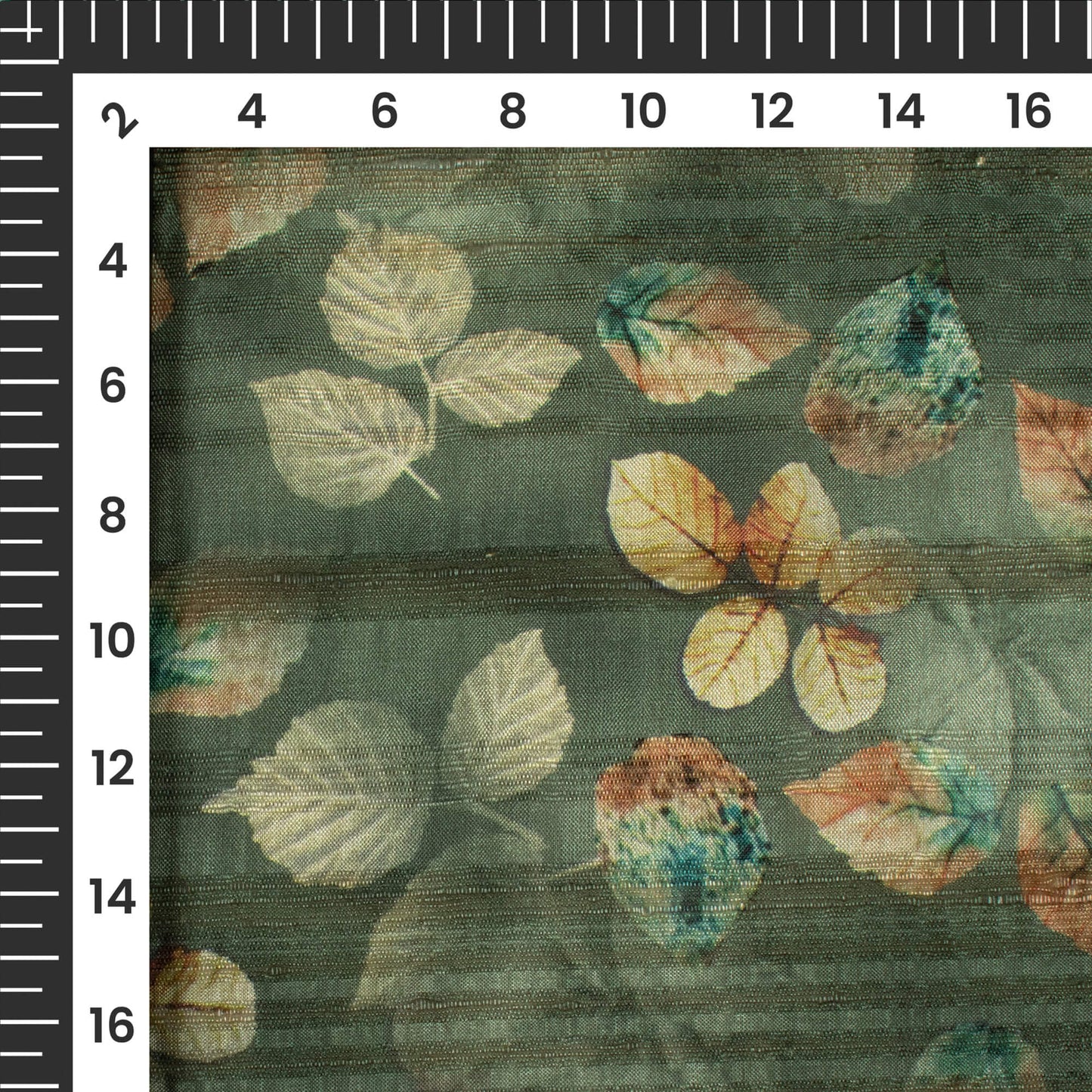 Ancient Floral Digital Print Heritage Art Silk Fabric