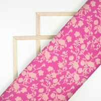 Lovely Leafage Digital Print Japan Satin Fabric