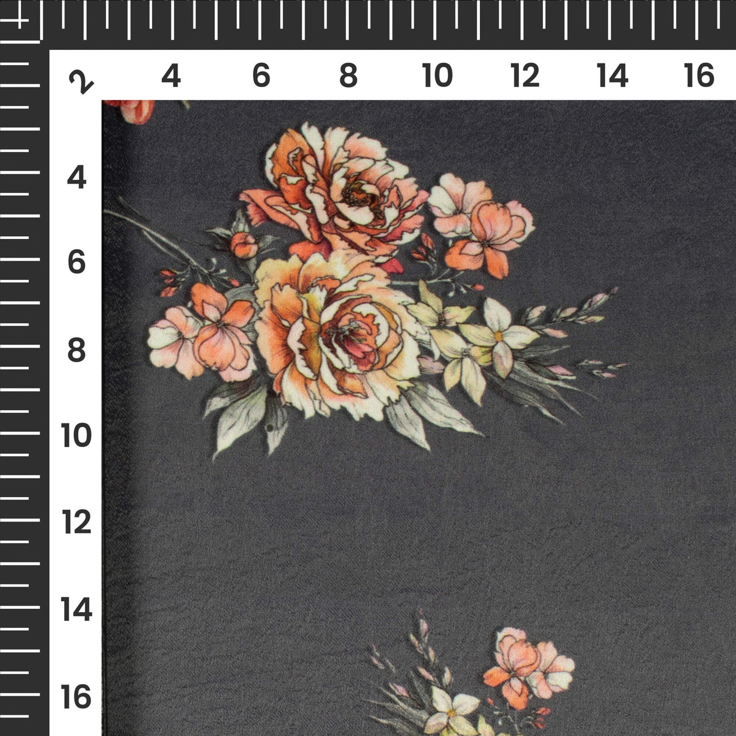 Lavish Floral Digital Print Lush Satin Fabric
