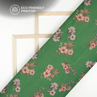 Luxurious Floral Digital Print Lush Satin Fabric
