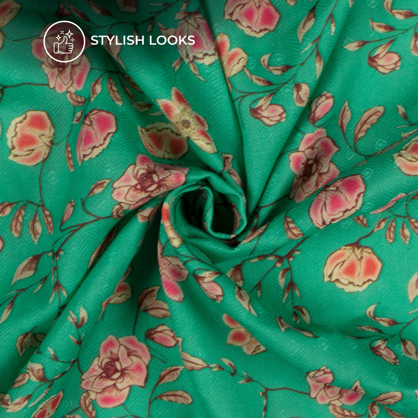 Lovely Floral Digital Print Pashmina Fabric