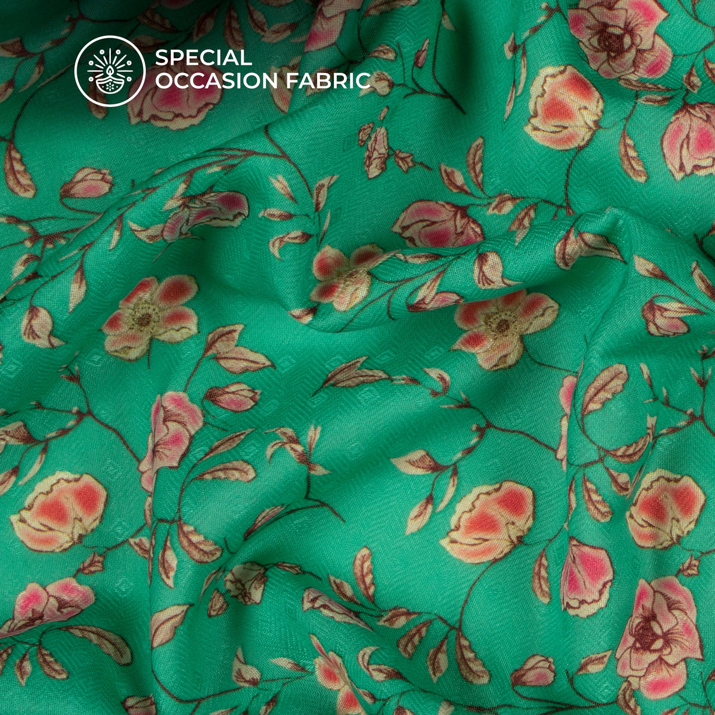 Lovely Floral Digital Print Pashmina Fabric