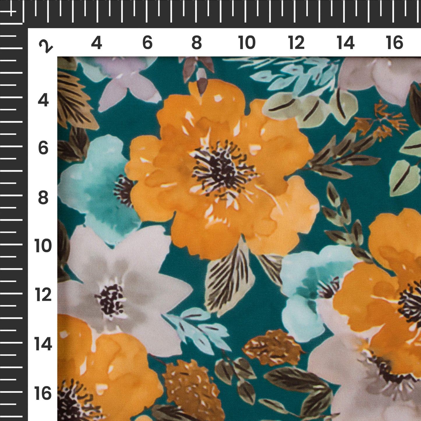 Elegant Floral Digital Print BSY Crepe Fabric