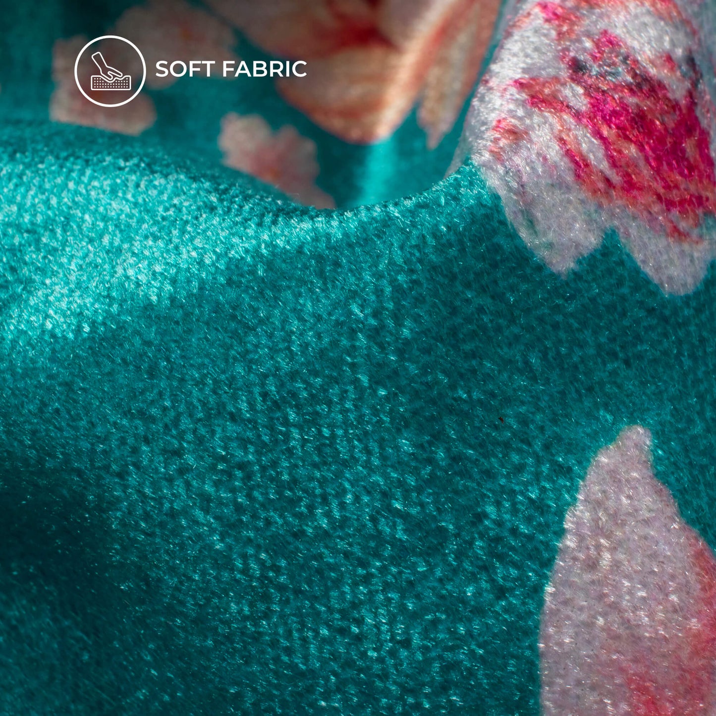 Flawless Floral Digital Print Premium Velvet Fabric