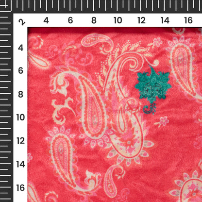 Classic Paisley Digital Print Premium Velvet Fabric