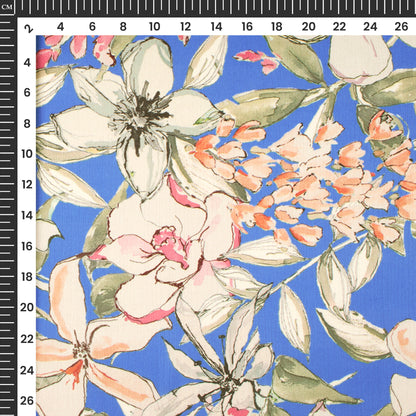Bestselling Floral Digital Print Chiffon Satin Fabric