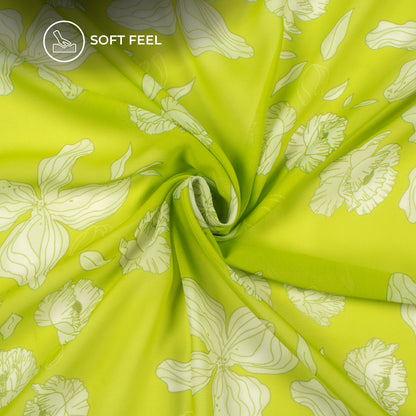 Vintage Floral Digital Print Georgette Fabric