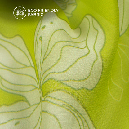 Vintage Floral Digital Print Georgette Fabric