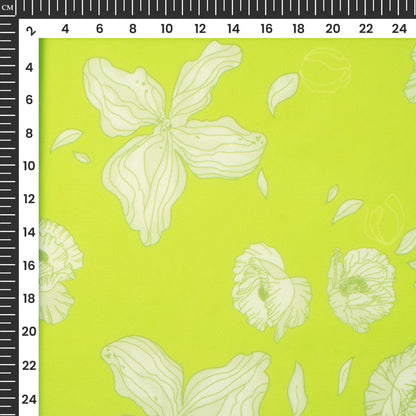 Vintage Floral Digital Print Georgette Fabric