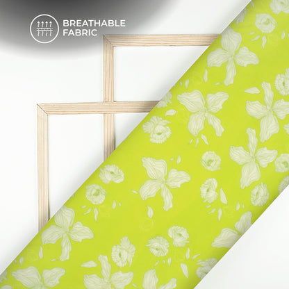Vintage Floral Digital Print Georgette Fabric
