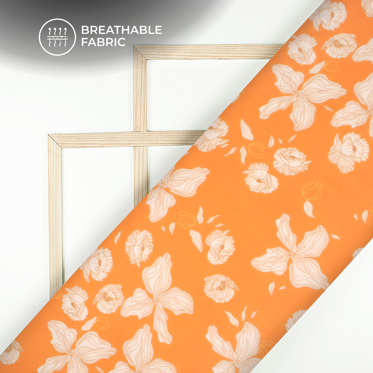 Vintage Floral Digital Print Georgette Fabric