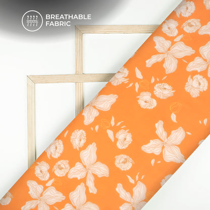 Vintage Floral Digital Print Georgette Fabric