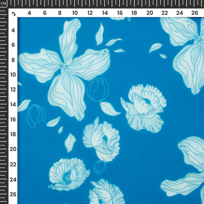 Vintage Floral Digital Print Georgette Fabric