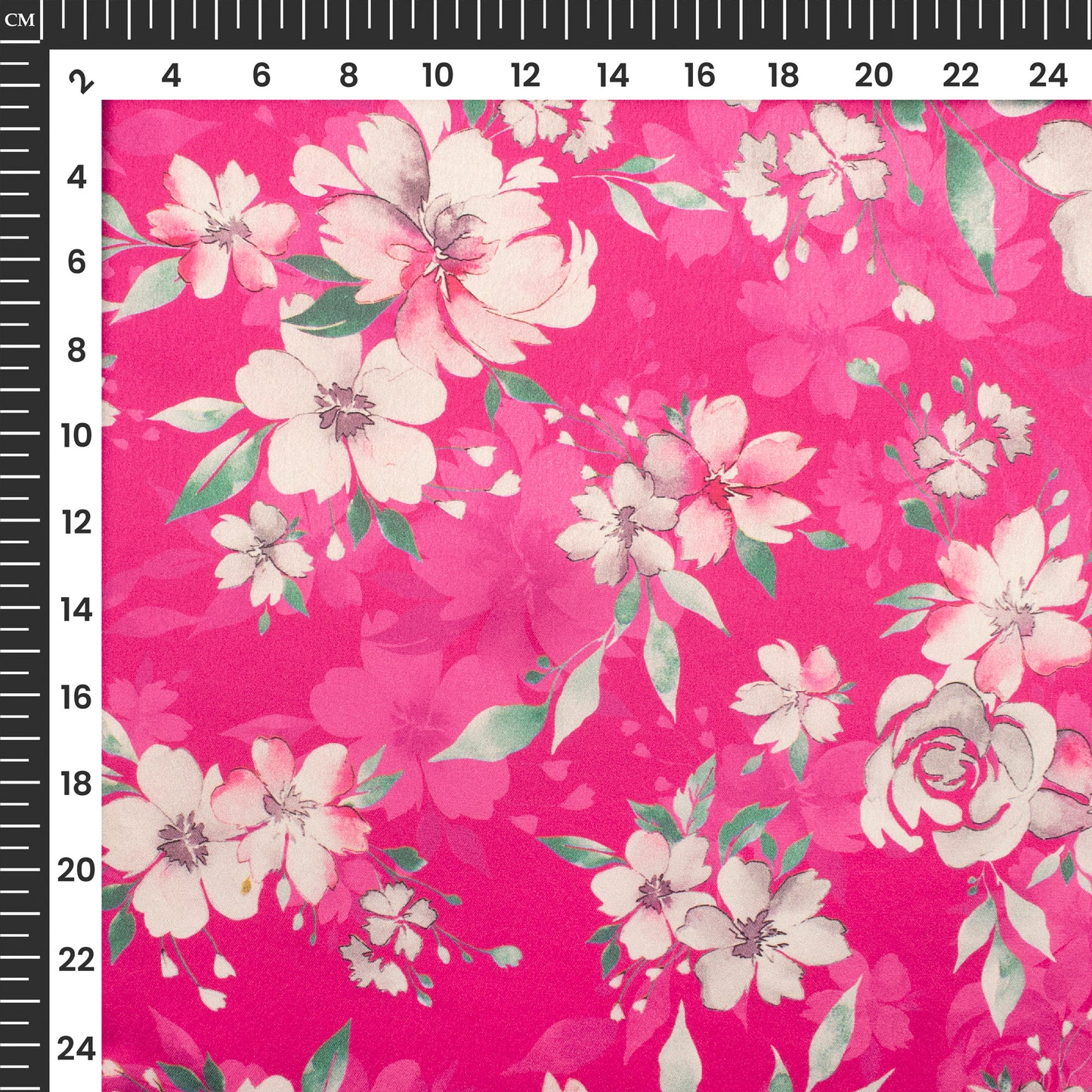 Exotic Floral Digital Print Japan Satin Fabric