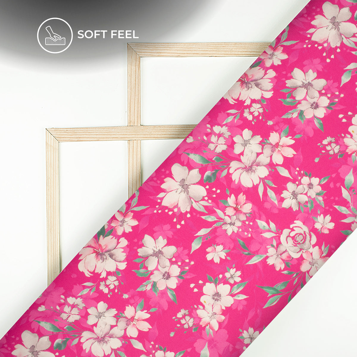 Exotic Floral Digital Print Japan Satin Fabric