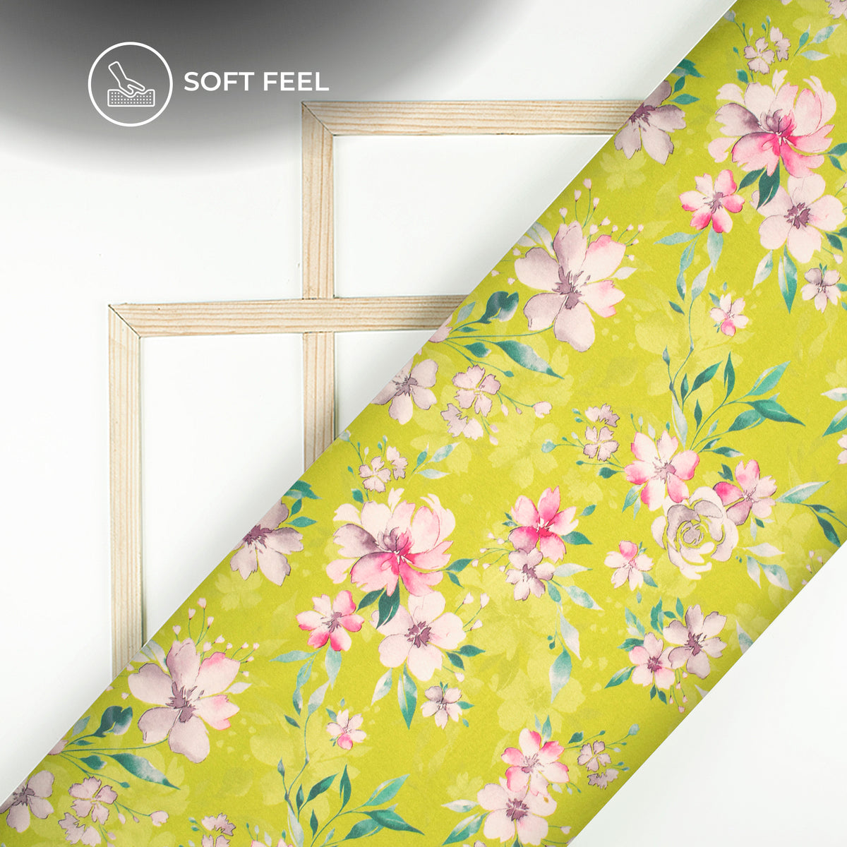 Exotic Floral Digital Print Japan Satin Fabric