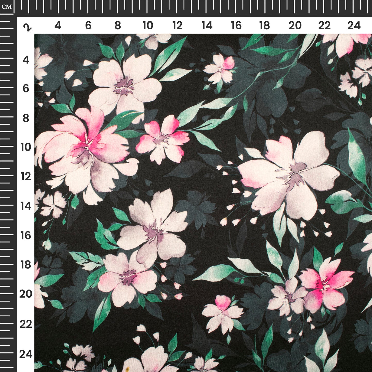 Exotic Floral Digital Print Japan Satin Fabric