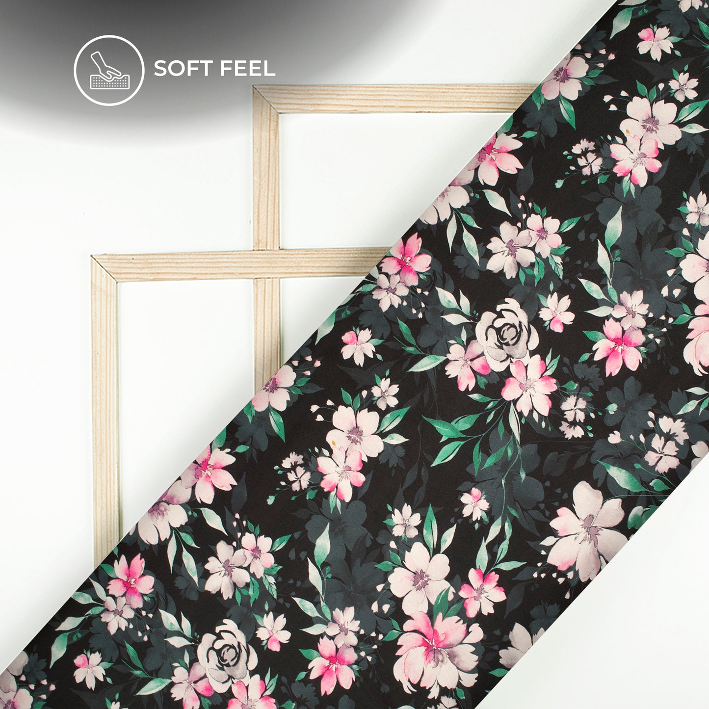 Exotic Floral Digital Print Japan Satin Fabric