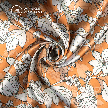 Premium Floral Digital Print Japan Satin Fabric